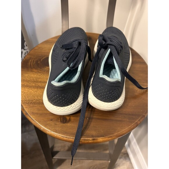 Crocs Literide Pacer Comfort Slip On Sneakers Women's Trainers Navy Blue Size 7 - Picture 6 of 7